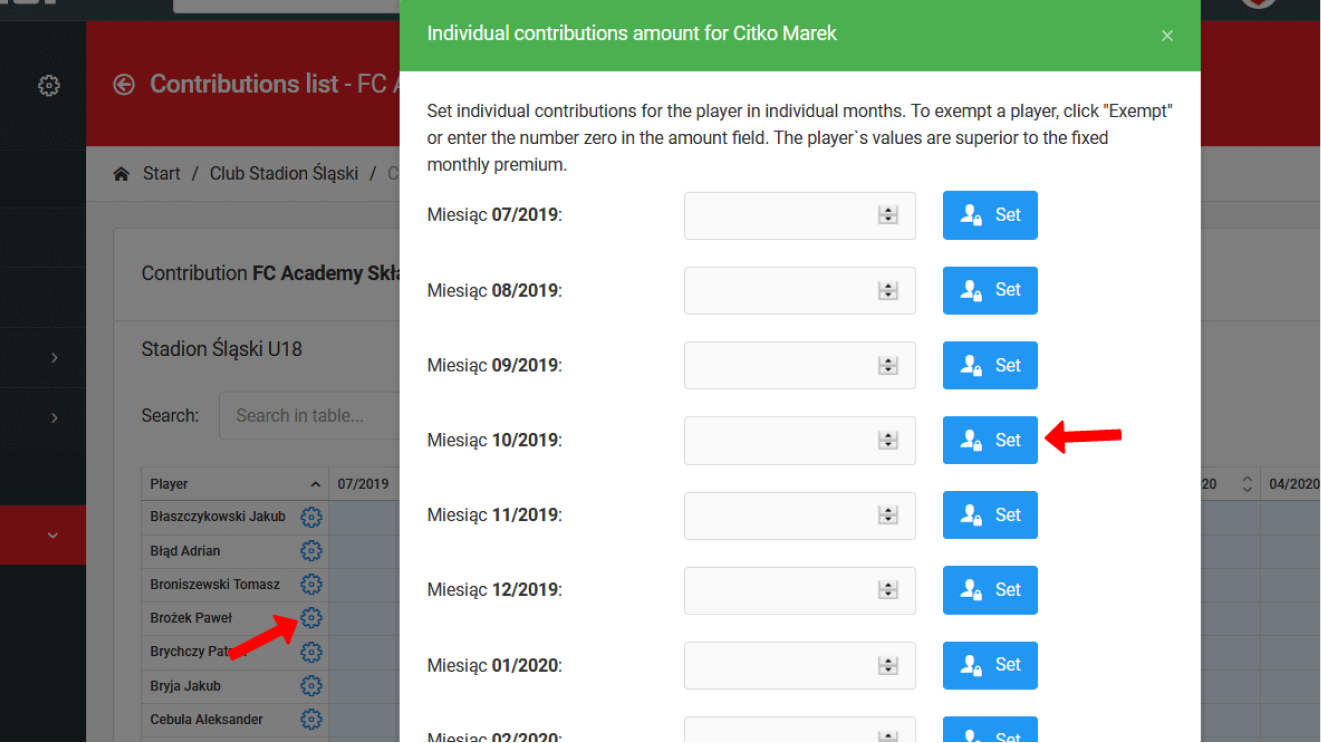 Contribution individualization