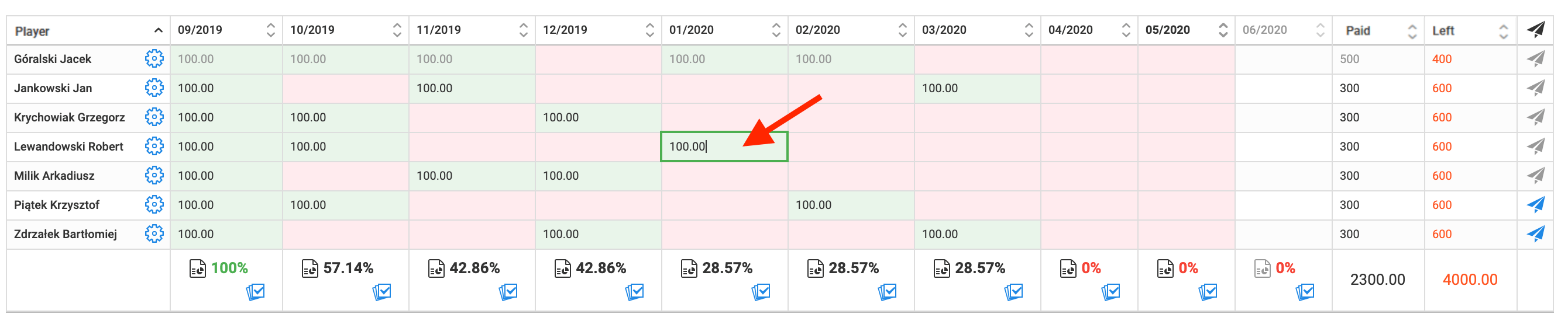 Manually marking payments