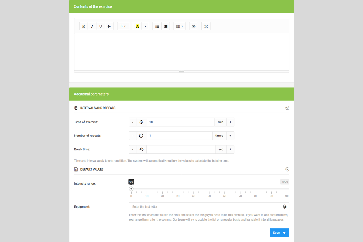 Description and parameters