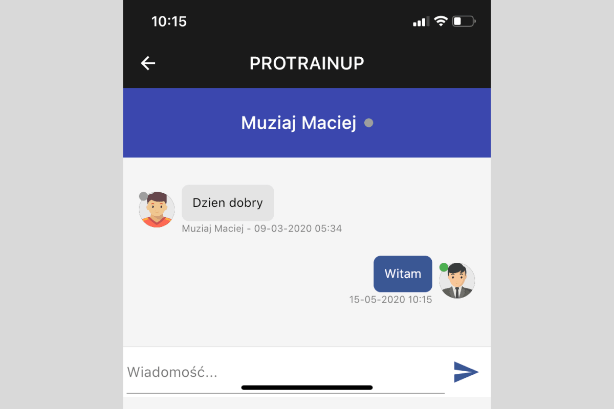Komunikator w aplikacji mobilnej