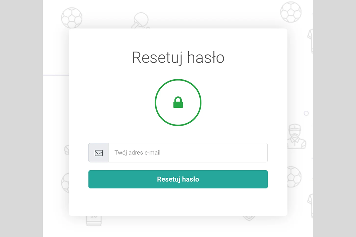 Krok 2 resetowania hasła