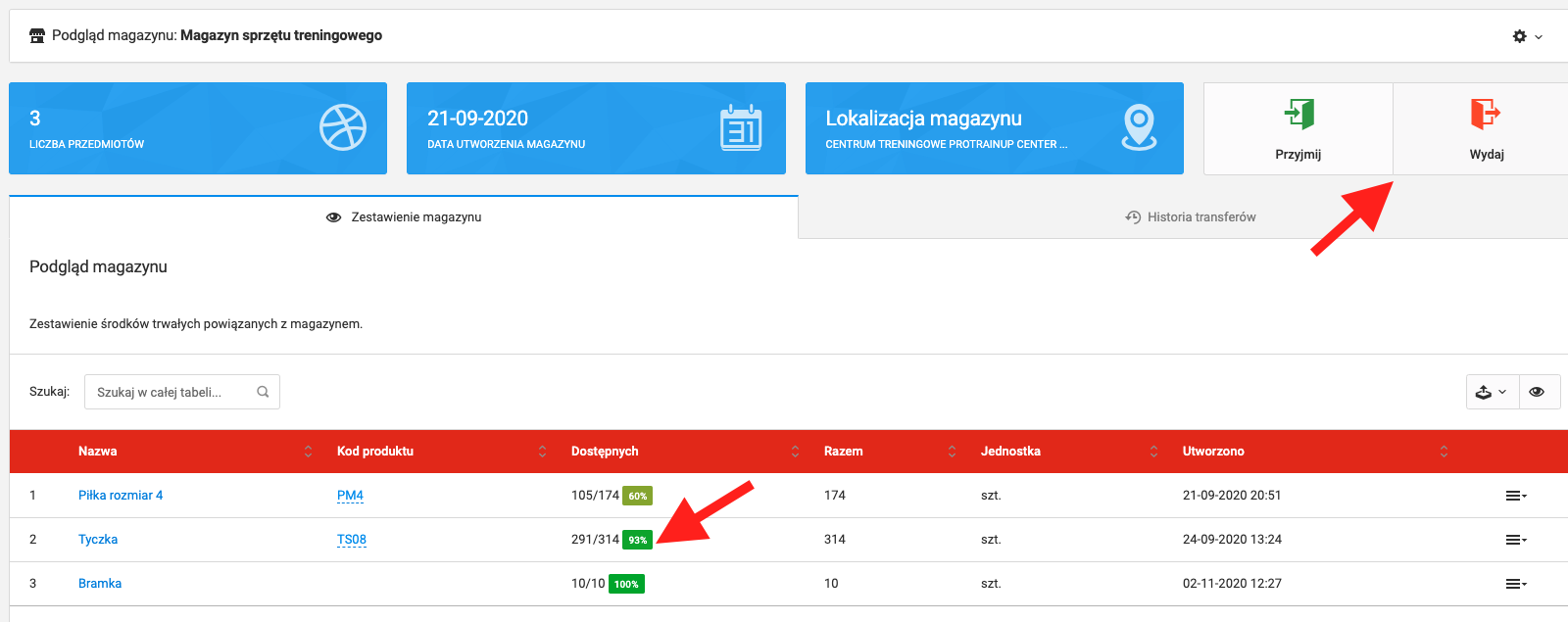 Podgląd magazynu