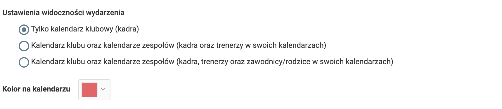 Tworzenie wydarzenia